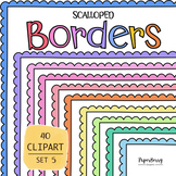Scalloped Page Borders , 40 Colorful Rainbow Clip Art Fram