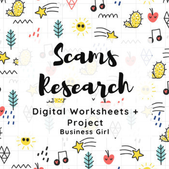 Preview of Scams Research Project and Digital Worksheets for Consumer Protection