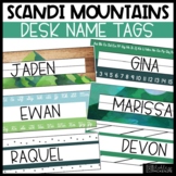 Scandi Mountains Classroom Decor | Desk Name Tags - Editable!