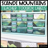 Scandi Mountains Teacher Toolbox Labels -Editable