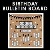 Scandinavian Birthday Decor for Bulletin Board - Editable Letters