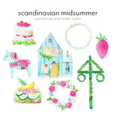 Scandinavian Clipart Swedish Clipart Midsummer Party Swedi