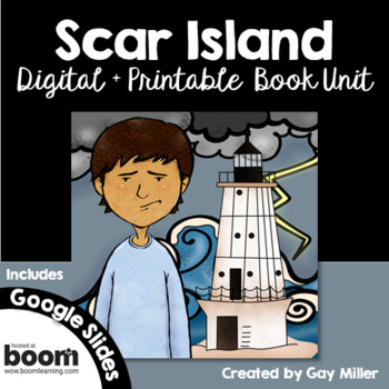 Preview of Scar Island Novel Study: Digital + Printable vocabulary, comprehension, writing