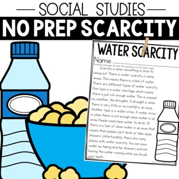 Preview of Scarcity Activities | Scarcity Unit | No Prep
