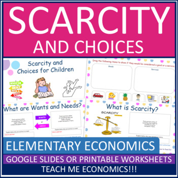 Preview of Scarcity and Opportunity Cost Elementary Economics Google Slides or Printable