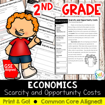 Preview of Scarcity and Opportunity Costs *2nd GRADE* CCSS Aligned *NO PREP* (SS2E1)