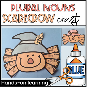 Preview of Scarecrow Craft Plural Nouns Fall Craft