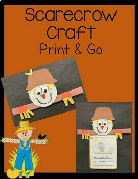 Scarecrow Craft - Print and Go by Allyson | TPT