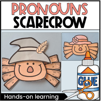 Preview of Scarecrow Craft Pronouns Fall Craft