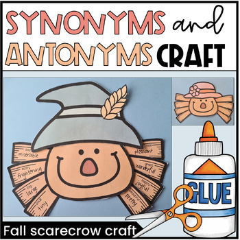 Preview of Scarecrow Craft Synonyms and Antonyms Fall Craft