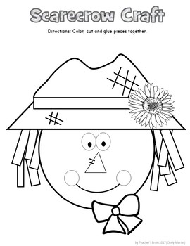 Scarecrow Craft and Writing Bulletin Board by Teacher's Brain - Cindy ...