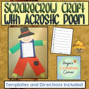 Preview of Scarecrow Craft with Acrostic Poem