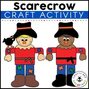 Preview of Scarecrow Craft | Fall Craft Activities | Bulletin Board | Farm | Template