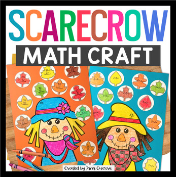 Preview of Scarecrow Fall Math Craft Bulletin Board Activities Halloween October