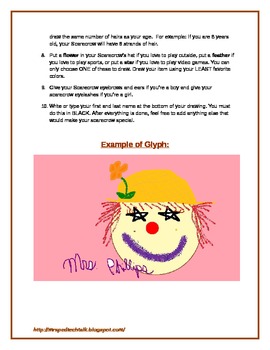 Preview of Scarecrow Glyph Activity (Distance Learning)