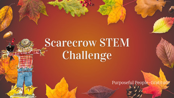 Preview of Scarecrow Gratitude STEM Challenge (Thanksgiving)