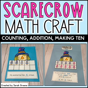 Preview of Scarecrow Math Craft for Counting, Addition, or Making Ten