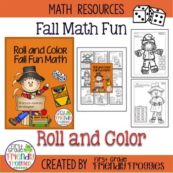 Preview of Fall Scarecrow Addition - Math Worksheets - Addition Strategies