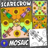 Scarecrow Mosaic Art Project | Fall Collaborative Coloring