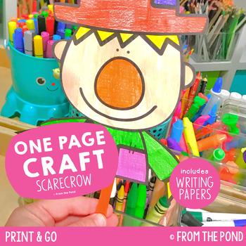 Preview of Scarecrow One Page Craft {Print & Go Craft + Writing Papers}
