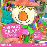 Scarecrow One Page Craft {Print & Go Craft + Writing Papers}