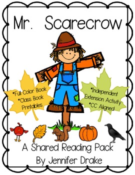 Preview of Scarecrow Shared Reading Pack   ~Book, Class Story Re-Write & Foldable Reader!