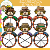 Scarecrow Math Spinners for Fall Clip Art