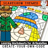 Scarecrow Themed Coloring Pages: Create-Your-Own-Code Worksheets
