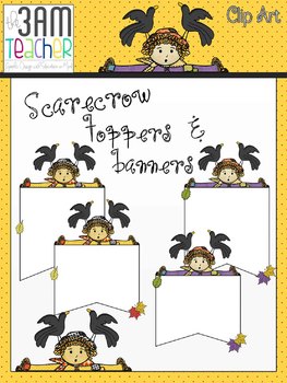 Preview of Scarecrow Toppers & Frames Clip Art