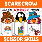 Scarecrow Trace and Cut Activity for Preschool and Kinderg