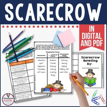 Preview of Scarecrow by Cynthia Rylant Activities in PDF and Digital Formats, Fall Literacy