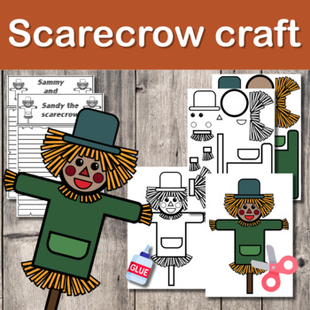 Scarecrow craft / Fall Craft / Fall activity by Hope Learning ESL