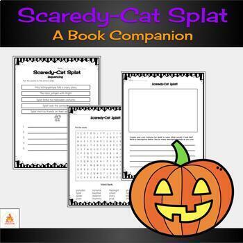 Scaredy-Cat Splat! Halloween Read Aloud Book Companion Reading  Comprehension Worksheets