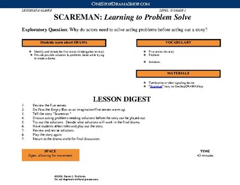 Preview of Scareman Lesson: Learning to Problem Solve
