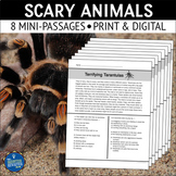 Scary Animals Nonfiction Reading Comprehension Passages
