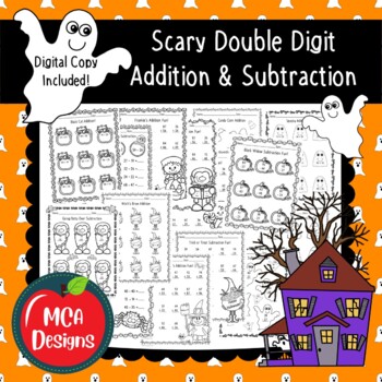 Preview of Scary Double-Digit Addition and Subtraction