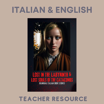 Preview of Scary Italian English Bilingual Short Stories with Comprehension Questions