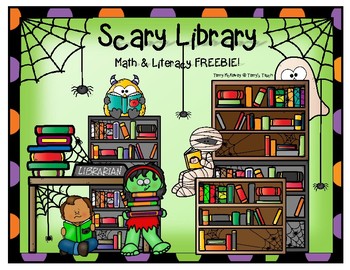 Preview of Scary Library Literacy and Math