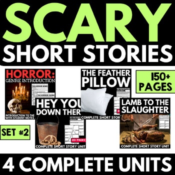 Preview of Scary Short Stories  - Halloween Reading Comprehension Activities - Horror