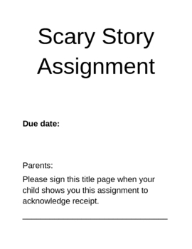 scary short story assignment