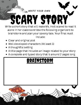 Preview of Scary Story Planning Project