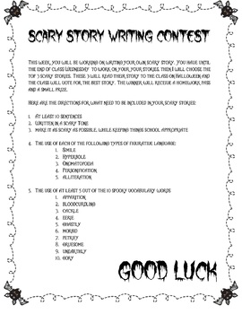 Preview of Scary Story Writing Contest