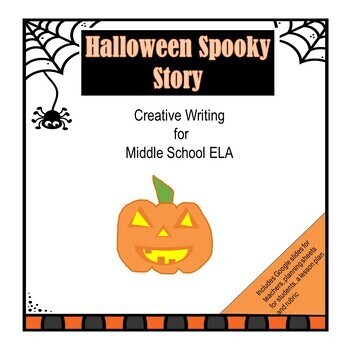 Preview of Scary Story Writing  Halloween Lesson Plan for Middle School ELA