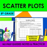 Scatter Plot Notes & Practice | Guided Notes | + Interacti