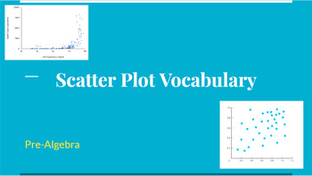 Preview of Scatter Plot Vocabulary and Sorting Activity