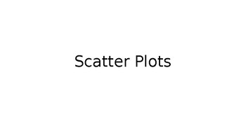 Preview of Scatter Plot mini Review