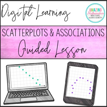 Preview of Scatter Plots & Associations Digital Lesson for Google Drive / Classroom