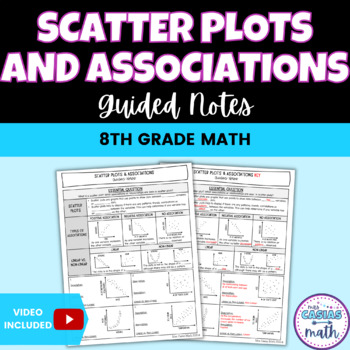 Preview of Scatter Plots and Associations Guided Notes Lesson