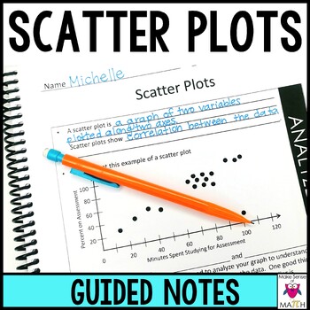 Preview of Scatter Plots Guided Notes - Scatter Plots and Line of Best Fit Notes