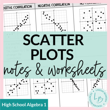 Preview of Scatter Plots Notes and Worksheets